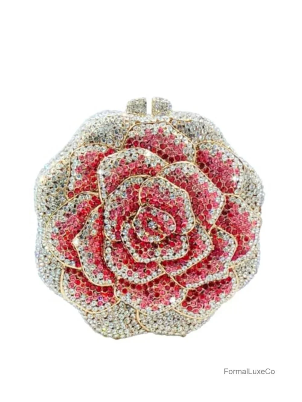 Crystal Clutch Purse Flower Evening Bag Wedding Party Prom Rhinestone Floral